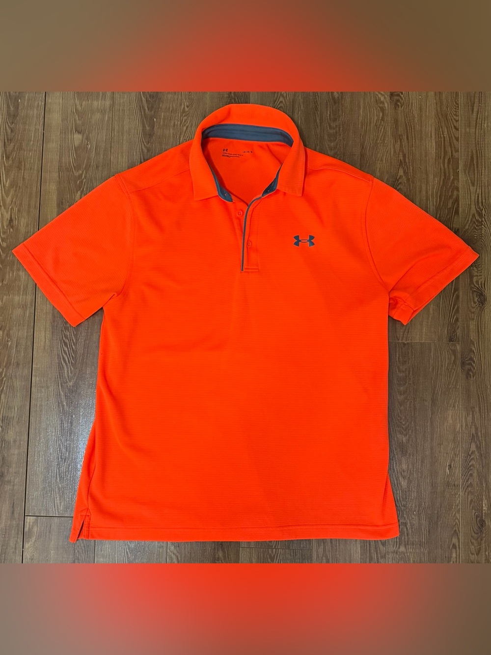 Men’s Under Armour Tech Polo Shirt - Size Large - Heat Gear Technology - Orange
